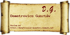 Demetrovics Gusztáv névjegykártya