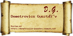 Demetrovics Gusztáv névjegykártya